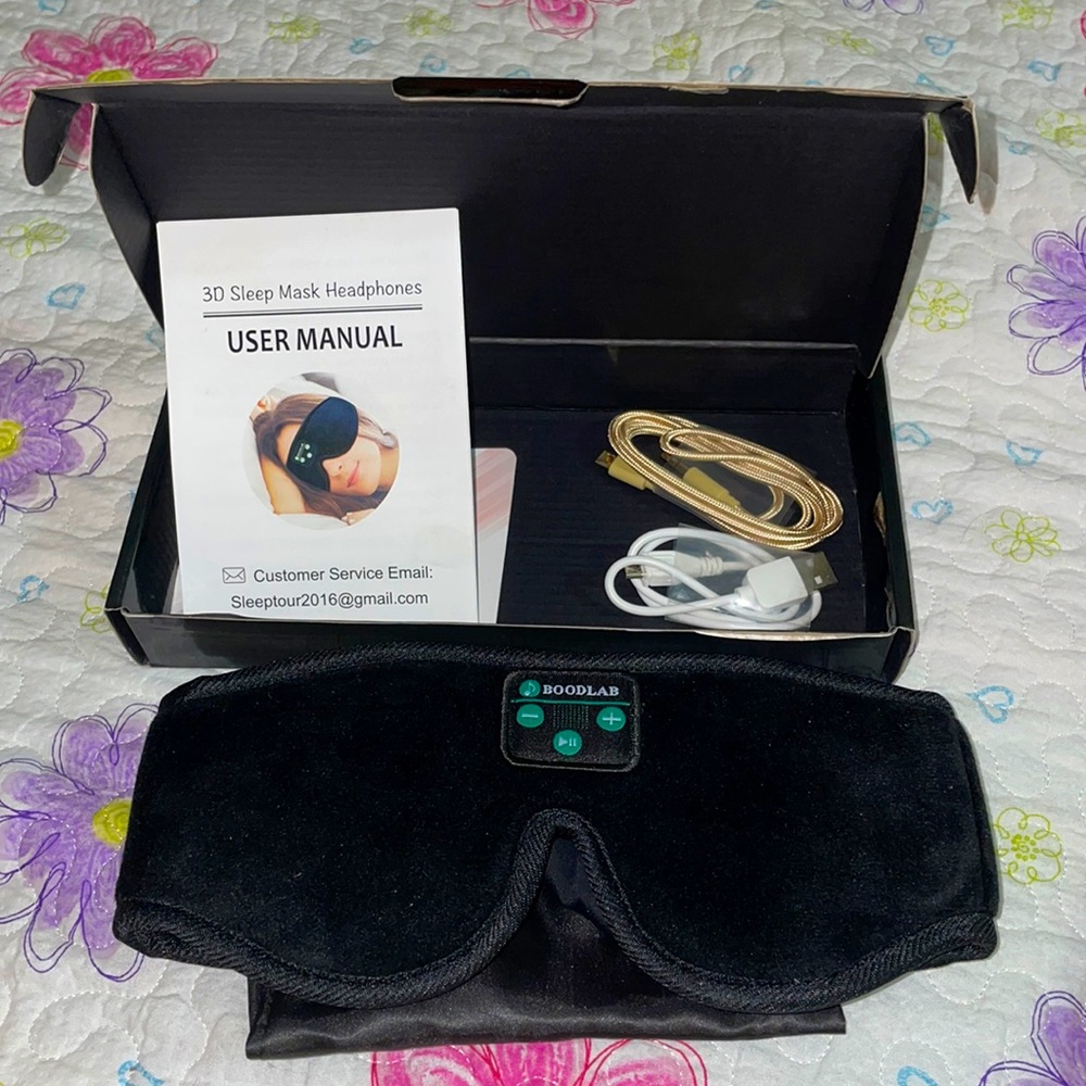 Boodlab Sleep Mask Headphones, 3D Bluetooth